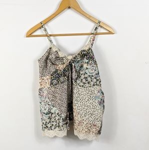 Splurge 100% Silk boho patchwork tank top …